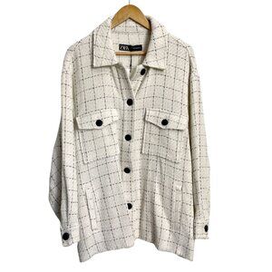Zara textured plaid overshirt - size XXL - NWT